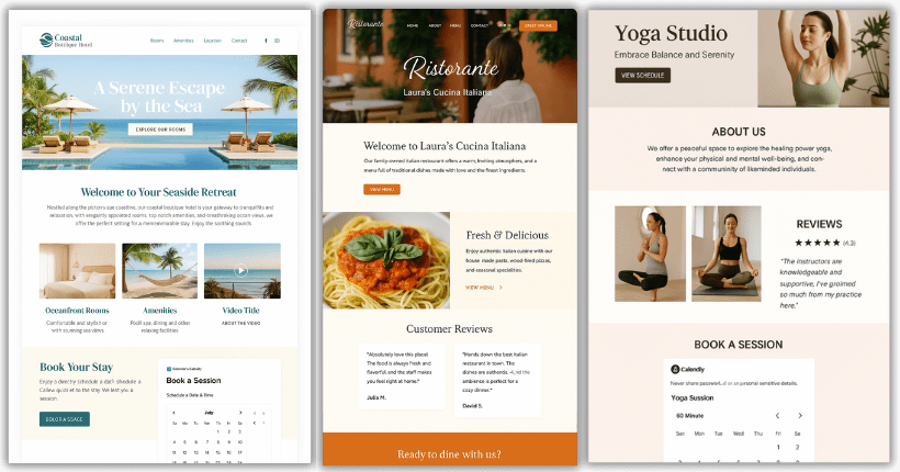 NicaSeeker Three Branded Website Examples
