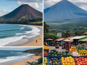 Nicaragua things to do beach, volcano tour, and market scene